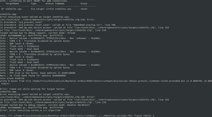 Error Nucleo Board